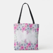 Paarse Floral Homeschoting Mam Tote Bag (Achterkant)