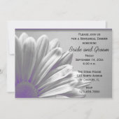 Paarse Floral Hoogtepunten Weddenschap Kaart (Voorkant)