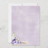 Paarse Floral Ice Cream Vrijgezellenfeest Kaart (Achterkant)