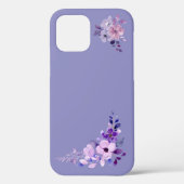 Paarse Floral iPhone Case (Achterkant)