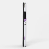 Paarse Floral iPhone Case (Achterkant/rechts)