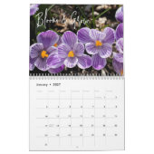 Paarse Floral kalender met Inspirerend offertes (Jan 2027)