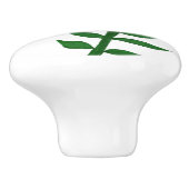 Paarse Floral Keramische Knop (Zijkant)