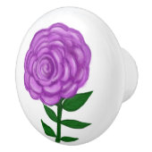  Paarse Floral Keramische Knop (Rechts)