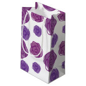 Paarse Floral Klein Cadeauzakje (Achterkant Gekanteld)