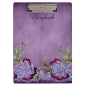  Paarse Floral Klembord (Voorkant)