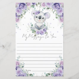 Paarse Floral Koala, eerste verjaardag Capsule Ber