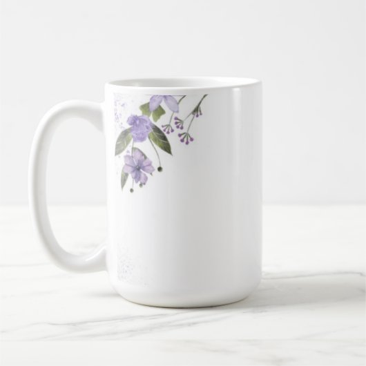 Paarse Floral Koffiemok (Links)