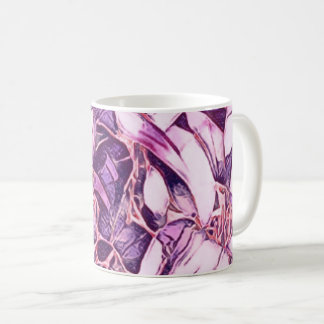 Paarse Floral Koffiemok
