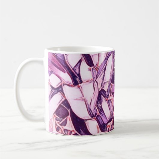 Paarse Floral Koffiemok (Links)