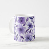 Paarse Floral Koffiemok (Voorkant links)