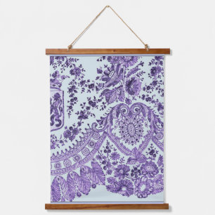 Paarse Floral Lace Hangend Wandkleed
