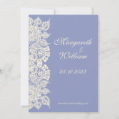 Paarse Floral Lace sparen de Datum Kaart (Voorkant)