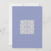 Paarse Floral Lace sparen de Datum Kaart (Achterkant)