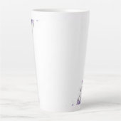 Paarse Floral Latte Mok (Voorkant)