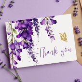Paarse Floral Lavender Boho Weddenschap Briefkaart
