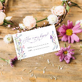 Paarse Floral Lavender hoeveel kisses er spelen Informatiekaartje