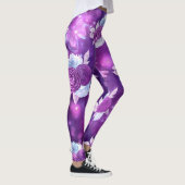 Paarse Floral Leggings (Rechts)