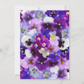 Paarse Floral Love is in Bloom Vrijgezellenfeest Kaart (Achterkant)