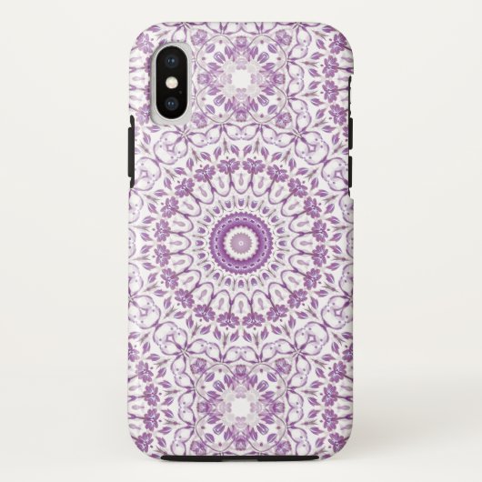 Paarse Floral Mandala Case-Mate iPhone Case (Achterkant)