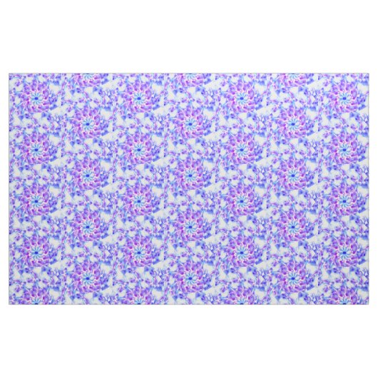 Paarse Floral Mandala Fabric Stof (Fat Quarter)