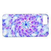 Paarse Floral Mandala iPhone 8/7 Hoesje (Achterkant (Horizontaal))