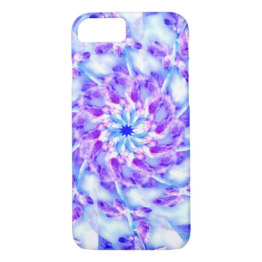 Paarse Floral Mandala iPhone 8/7 Hoesje (Achterkant)