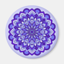 Paarse Floral Mandala Magneet