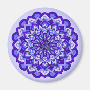 Paarse Floral Mandala Magneet