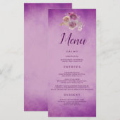 Paarse Floral Menu (Voorkant / Achterkant)