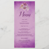 Paarse Floral Menu (Voorkant)