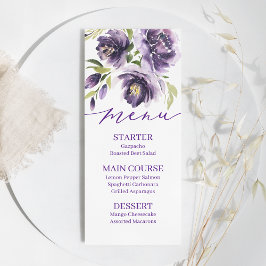 Paarse Floral Menu