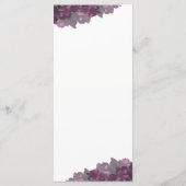 Paarse Floral Menu (Achterkant)
