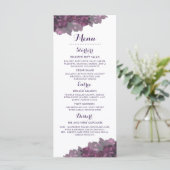 Paarse Floral Menu (Staand voorkant)