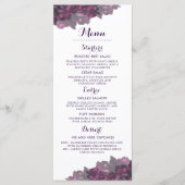 Paarse Floral Menu (Voorkant)