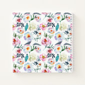 Paarse Floral met de naam Bijbelcitaat YHVH Notitieboek (Achterkant)