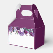 Paarse Floral Modern Elegant Wedding Bedankdoosjes (Achterkant)