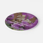 Paarse Floral MOEDERDAG BIRTHDAY Celebration Papieren Bordje (Gekanteld)