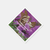 Paarse Floral MOEDERDAG BIRTHDAY Servet (Hoek)