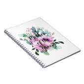 Paarse Floral MOTHER of the GROOM Wedding Bridal Notitieboek (Rechterzijde)