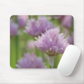 Paarse Floral Mousepad Muismat (Met muis)