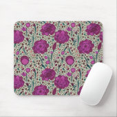 Paarse Floral Muismat (Met muis)