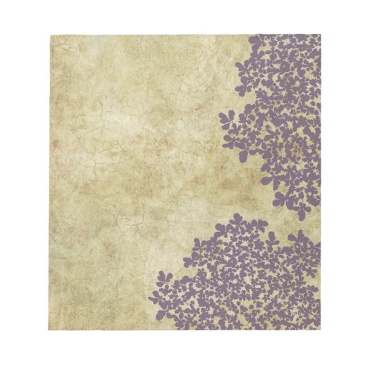 Paarse Floral  Notitieblok (Voorkant)