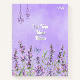 Paarse Floral Notitieboek