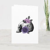 Paarse Floral Owls Gothic Wedding Programma (Achterkant)