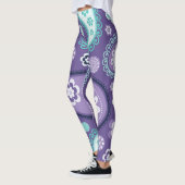 Paarse Floral Paisley Fun Leggings (Links)