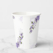 Paarse Floral Papieren Bekers (Links)