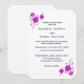 Paarse Floral Passion Kaart (Voorkant / Achterkant)