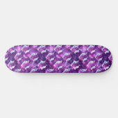 Paarse Floral Persoonlijk Skateboard (Horizontaal)