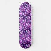Paarse Floral Persoonlijk Skateboard (Voorkant)